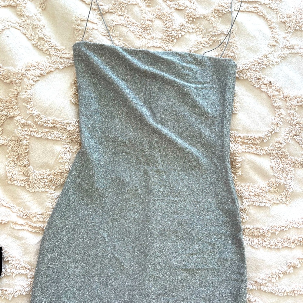 Meshki Silver Bodycon Dress